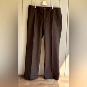 Eddie Bauer Women's 14 Dark Brown Twill Pants Slightly Curvy Fit NWT
